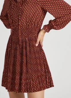 PLEATED BOHO DRESS -Winter Clothes Store PL953422 0AA 04 MO