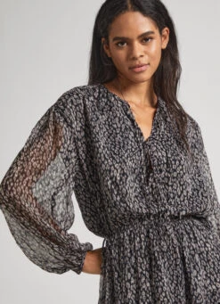 MIDI DRESS WITH ANIMAL PRINT -Winter Clothes Store PL953436 999 03 MO