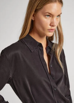 MIDI DRESS WITH BUTTON FASTENING -Winter Clothes Store PL953441 999 03 MO