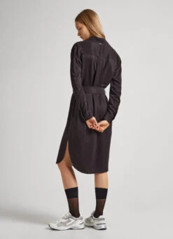 MIDI DRESS WITH BUTTON FASTENING -Winter Clothes Store PL953441 999 04 MO