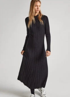 LONG RIBBED DRESS -Winter Clothes Store PL953448 999 02 MO