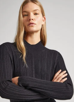 LONG RIBBED DRESS -Winter Clothes Store PL953448 999 04 MO